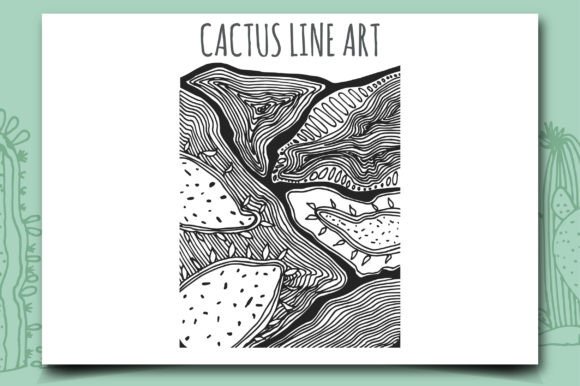 Download Cactus Line Art-168 - Premium Bundle