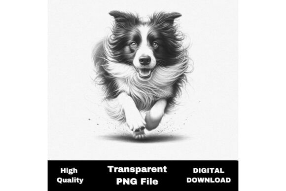 Download Border Collie Sprinting PNG - Collie Collection