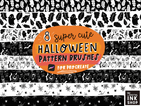 Download &nbsp;Halloween Procreate Pattern Brushes - Premium Bundle