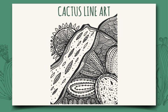 Download Cactus Line Art-169 - Premium Bundle