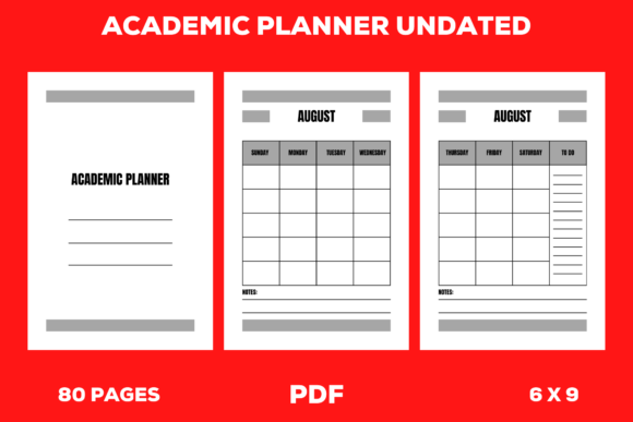 Download Academic Planner Undated 1 Year - Academic planner Collection
