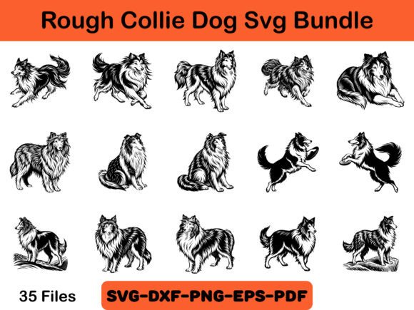 Download Rough Collie Dog SVG Bundle - Collie Collection
