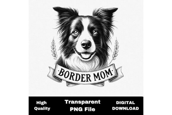 Download Border Collie Mom Heart PNG - Collie Collection