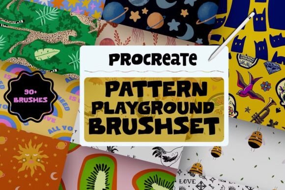 Download 128 Procreate Patterns Brushset - Procreate patterns Collection