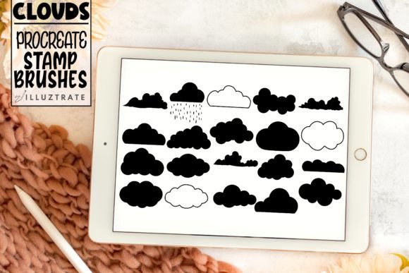 Download Cloud Stamp Brush for Procreate | Cloud - Brush for procreate Collection