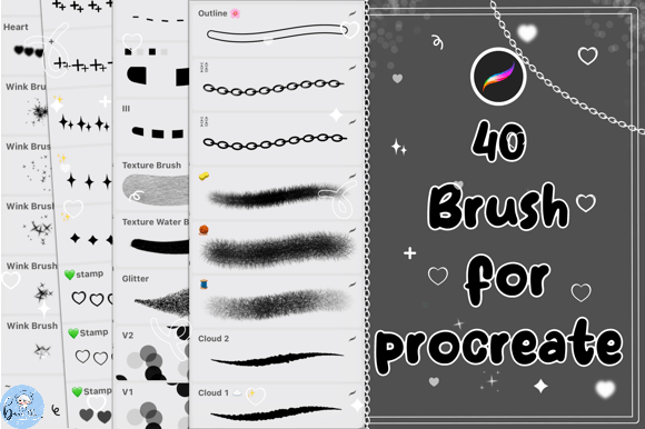 Download 40 Brush for Procreate - Brush for procreate Collection